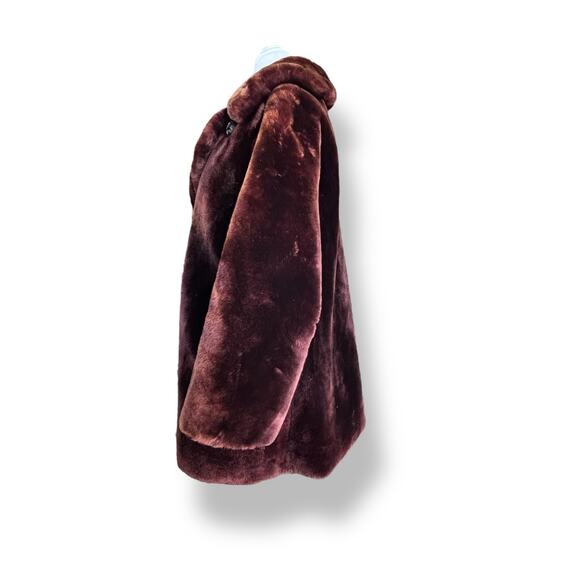 Vintage 1950s Dark Brown Mink Fur Coat Satin Lined Mid Century Luxe Evening - Picture 4 of 12